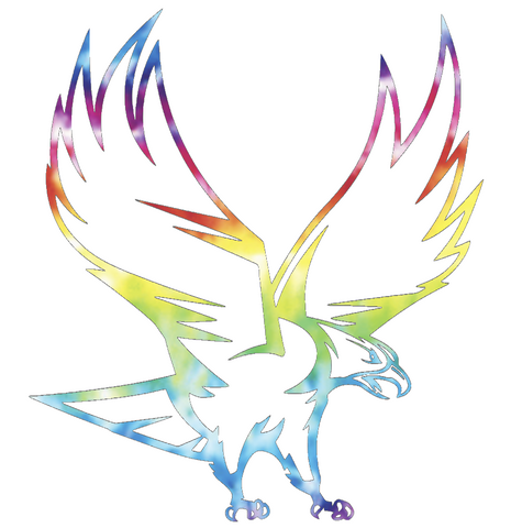 NCCU Eagles Team Logo Crucial Catch Cancer Tie Dye Vinyl Decal PICK SIZE