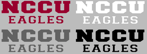 NCCU Eagles Team Name Logo Premium DieCut Vinyl Decal PICK COLOR & SIZE