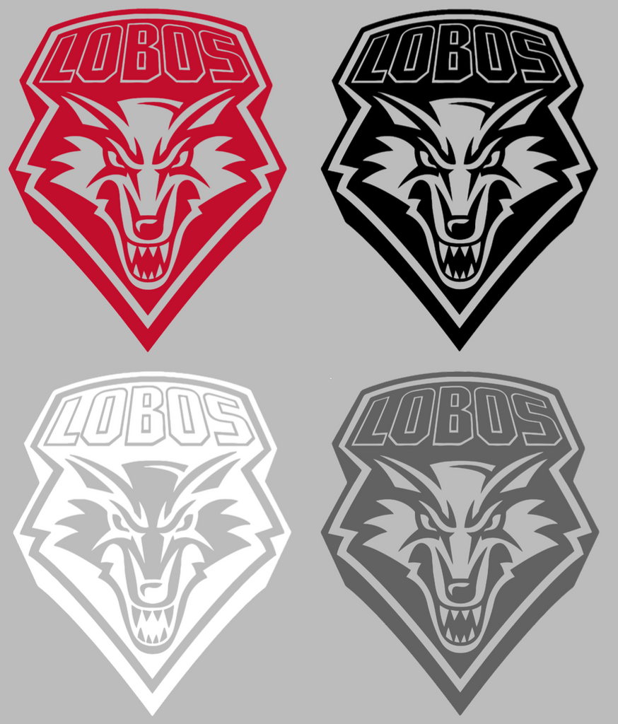 New Mexico Lobos Alternate Team Logo Premium DieCut Vinyl Decal PICK COLOR & SIZE