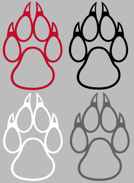 New Mexico Lobos Paw Print Logo Premium DieCut Vinyl Decal PICK COLOR & SIZE