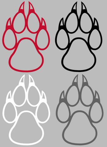 New Mexico Lobos Paw Print Logo Premium DieCut Vinyl Decal PICK COLOR & SIZE