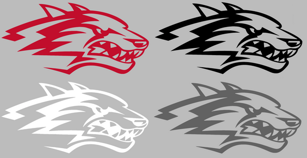 New Mexico Lobos Alternate Team Logo Premium DieCut Vinyl Decal PICK COLOR & SIZE