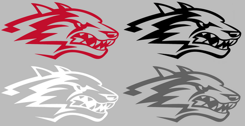 New Mexico Lobos Alternate Team Logo Premium DieCut Vinyl Decal PICK COLOR & SIZE