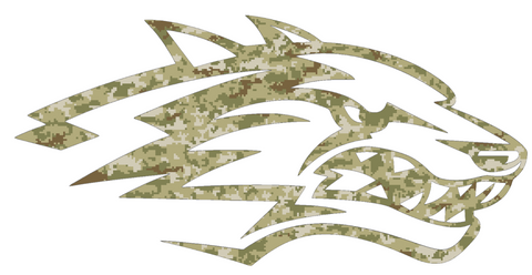 New Mexico Lobos Alternate Logo Salute to Service Camouflage Camo Vinyl Decal PICK SIZE