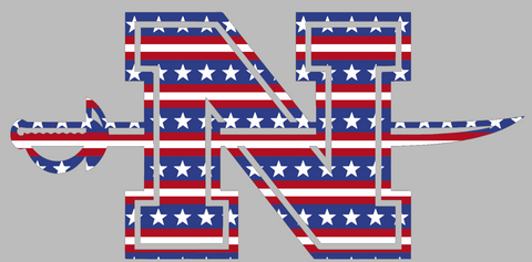 Nicholls State Colonels Team Logo Stars & Stripes USA American Flag Vinyl Decal PICK SIZE