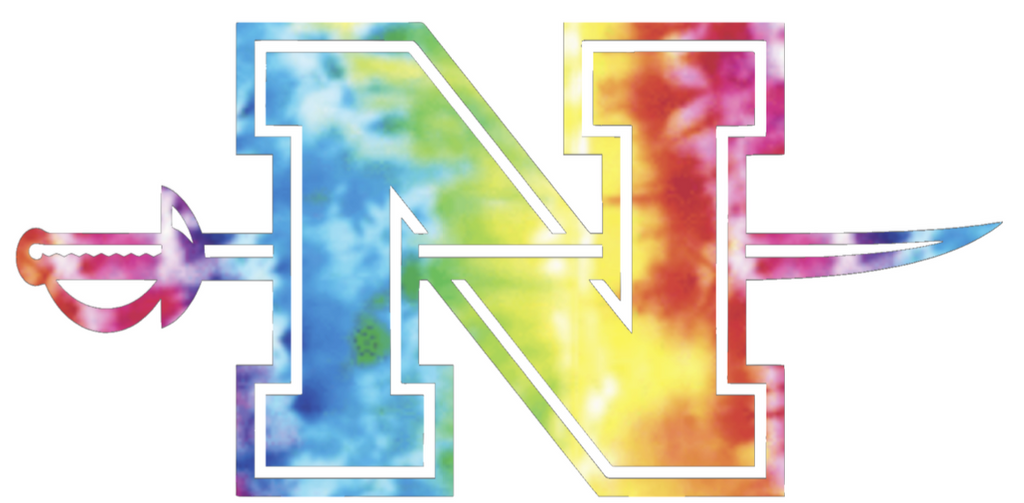 Nicholls State Colonels Team Logo Crucial Catch Cancer Tie Dye Vinyl Decal PICK SIZE