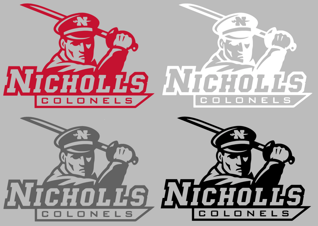 Nicholls State Colonels Alternate Team Logo Premium DieCut Vinyl Decal PICK COLOR & SIZE