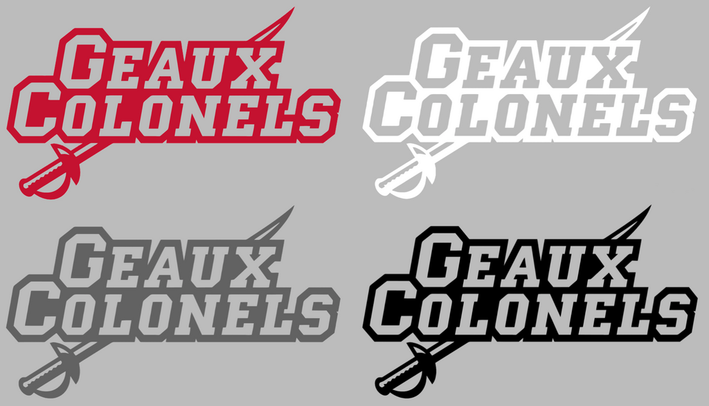 Nicholls State Colonels Geaux Logo Premium DieCut Vinyl Decal PICK COLOR & SIZE