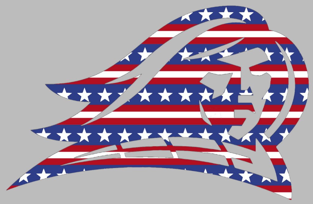 NJIT Highlanders Team Logo Stars & Stripes USA American Flag Vinyl Decal PICK SIZE