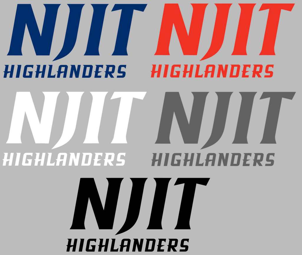 NJIT Highlanders Team Name Logo Premium DieCut Vinyl Decal PICK COLOR & SIZE