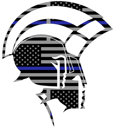 Norfolk State Spartans Team Logo Thin Blue Line American Flag Premium DieCut Vinyl Decal PICK SIZE