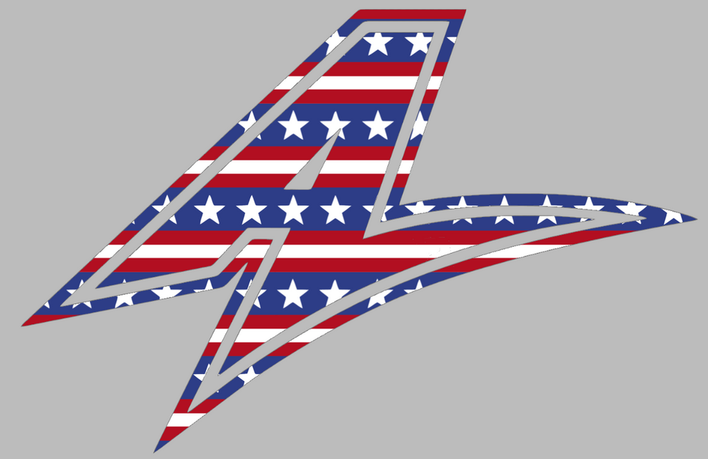 North Carolina Asheville Bulldogs A Logo Stars & Stripes USA American Flag Vinyl Decal PICK SIZE