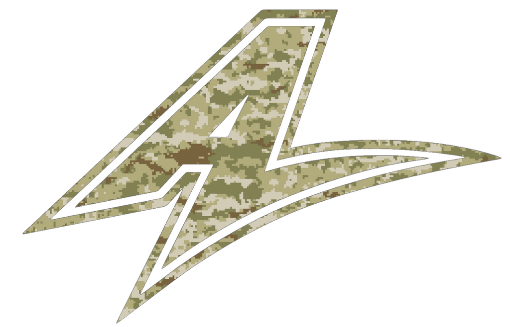 North Carolina Asheville Bulldogs A Logo Salute to Service Camouflage Camo Vinyl Decal PICK SIZE