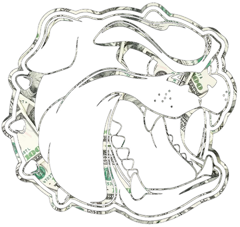 North Carolina Asheville Bulldogs Team Logo Money Print Premium DieCut Vinyl Decal PICK SIZE