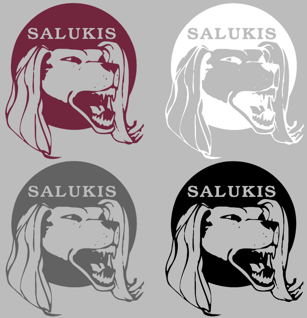 Southern Illinois Salukis Retro Throwback Logo Premium DieCut Vinyl Decal PICK COLOR & SIZE