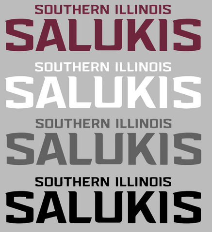 Southern Illinois Salukis Team Name Logo Premium DieCut Vinyl Decal PICK COLOR & SIZE