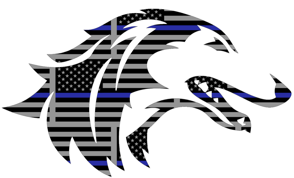 Southern Illinois Salukis Team Logo Thin Blue Line American Flag Premium DieCut Vinyl Decal PICK SIZE