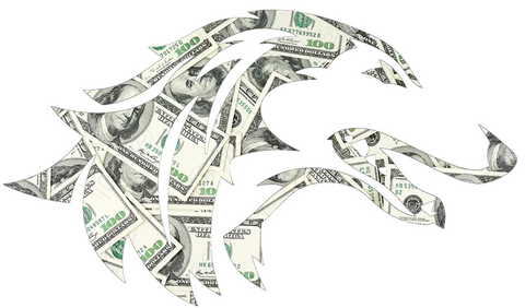 Southern Illinois Salukis Team Logo Money Print Premium DieCut Vinyl Decal PICK SIZE