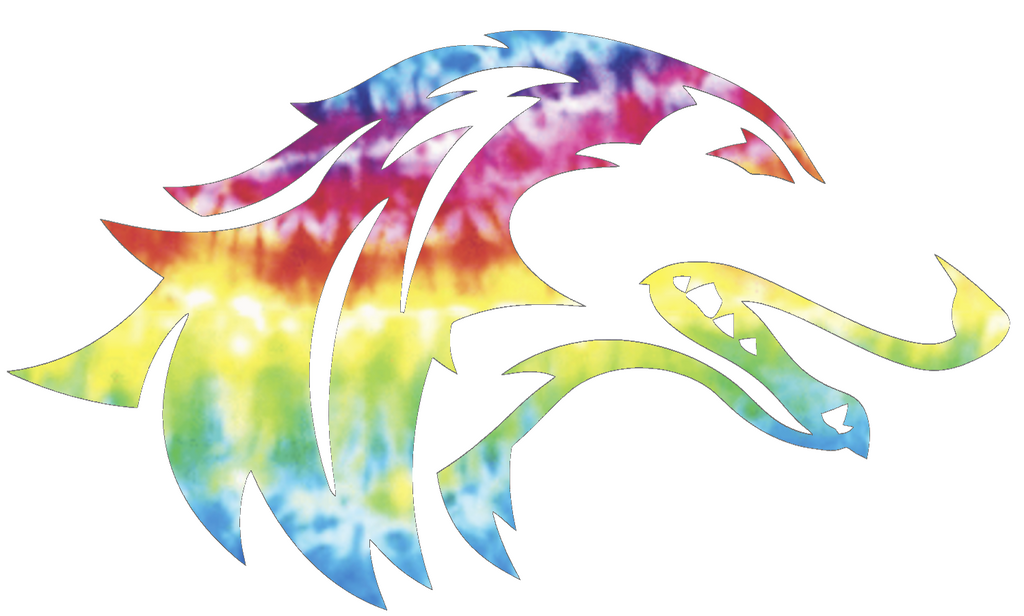 Southern Illinois Salukis Team Logo Crucial Catch Cancer Tie Dye Vinyl Decal PICK SIZE
