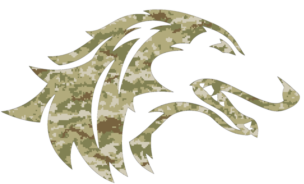 Southern Illinois Salukis Team Logo Salute to Service Camouflage Camo Vinyl Decal PICK SIZE