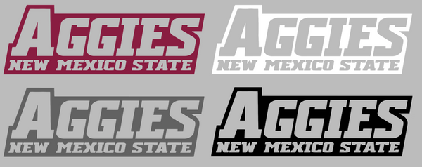 New Mexico State Aggies Team Name Logo Premium DieCut Vinyl Decal PICK COLOR & SIZE