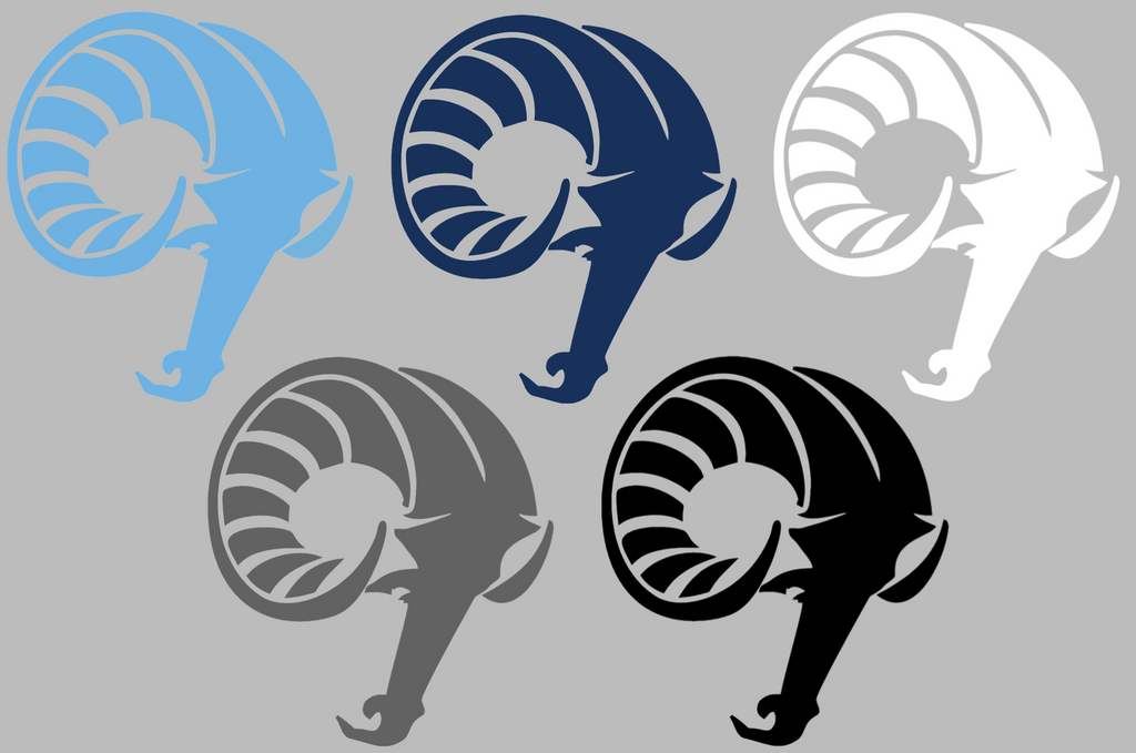 Rhode Island Rams Retro Throwback Logo Premium DieCut Vinyl Decal PICK COLOR & SIZE