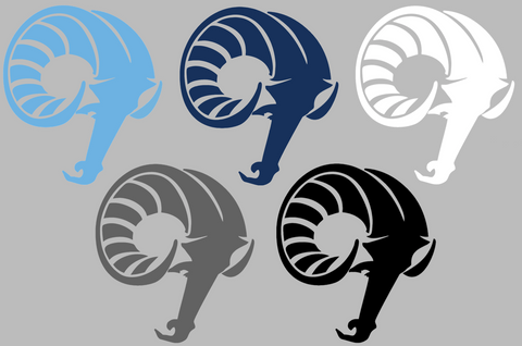 Rhode Island Rams Retro Throwback Logo Premium DieCut Vinyl Decal PICK COLOR & SIZE