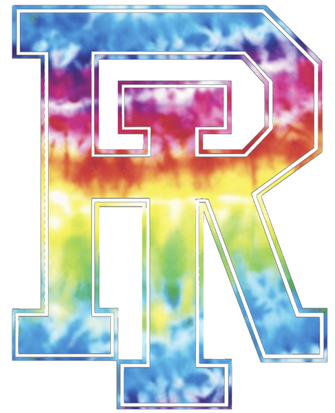 Rhode Island Rams Team Logo Crucial Catch Cancer Tie Dye Vinyl Decal PICK SIZE