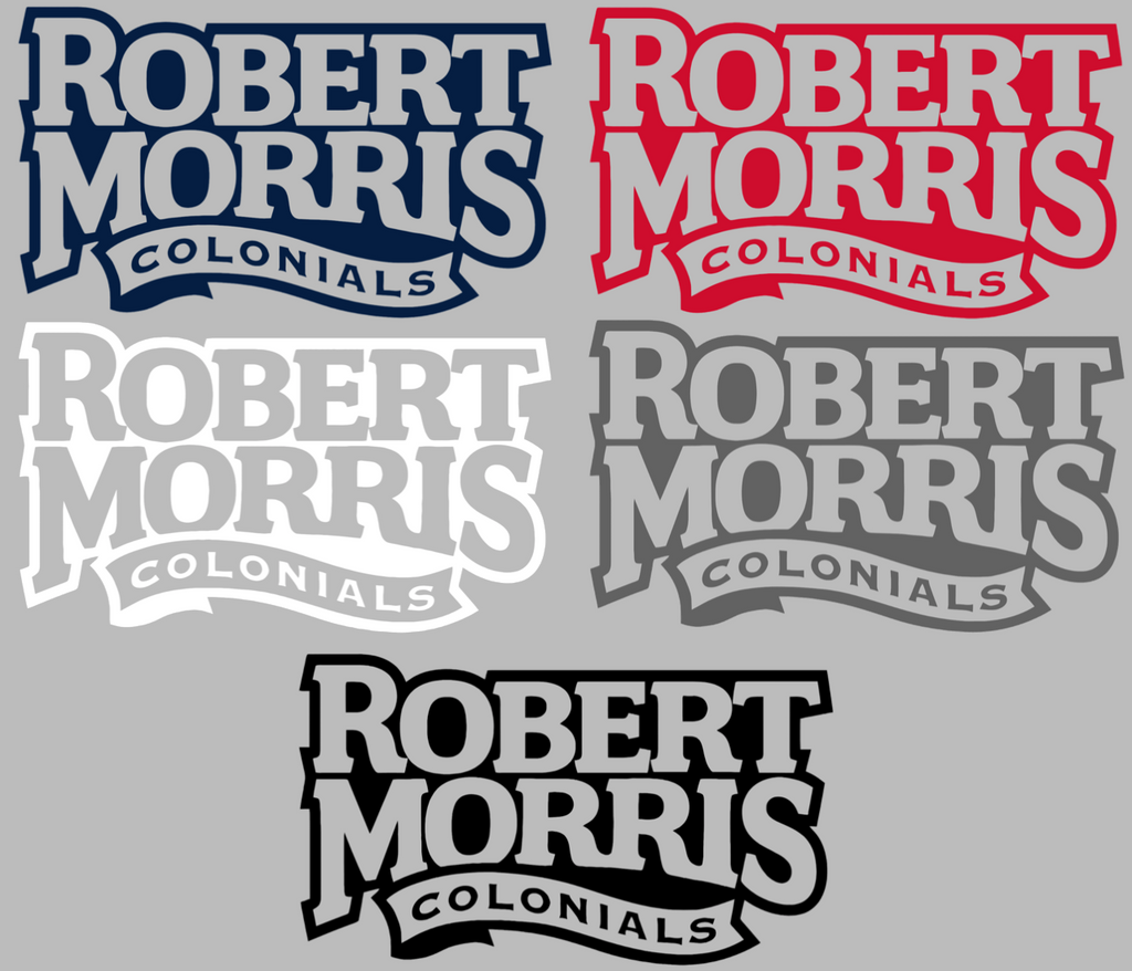 Robert Morris Colonials Team Name Logo Premium DieCut Vinyl Decal PICK COLOR & SIZE