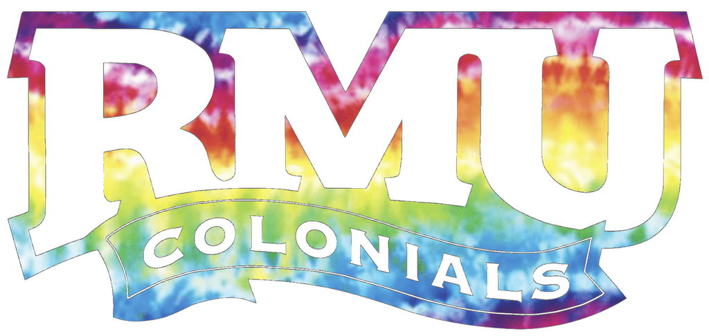 Robert Morris Colonials Team Logo Crucial Catch Cancer Tie Dye Vinyl Decal PICK SIZE