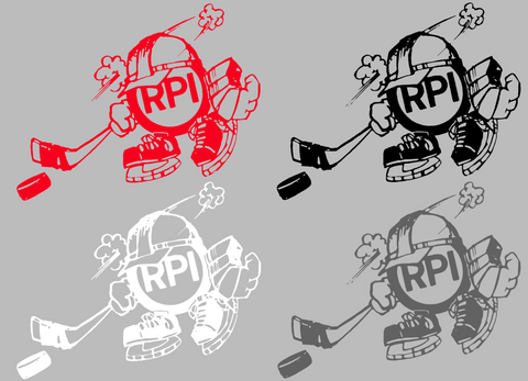 RPI Engineers Hockey Logo Premium DieCut Vinyl Decal PICK COLOR & SIZE
