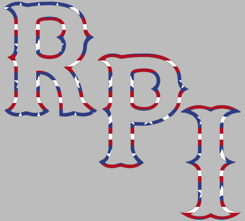 RPI Engineers Alternate Logo Stars & Stripes USA American Flag Vinyl Decal PICK SIZE