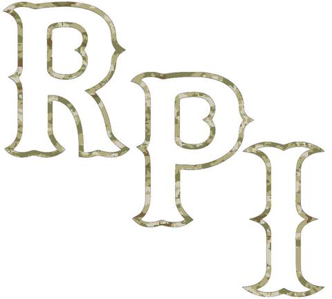 RPI Engineers Alternate Logo Salute to Service Camouflage Camo Vinyl Decal PICK SIZE