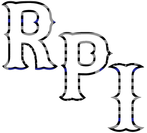 RPI Engineers Alternate Logo Thin Blue Line American Flag Premium DieCut Vinyl Decal PICK SIZE