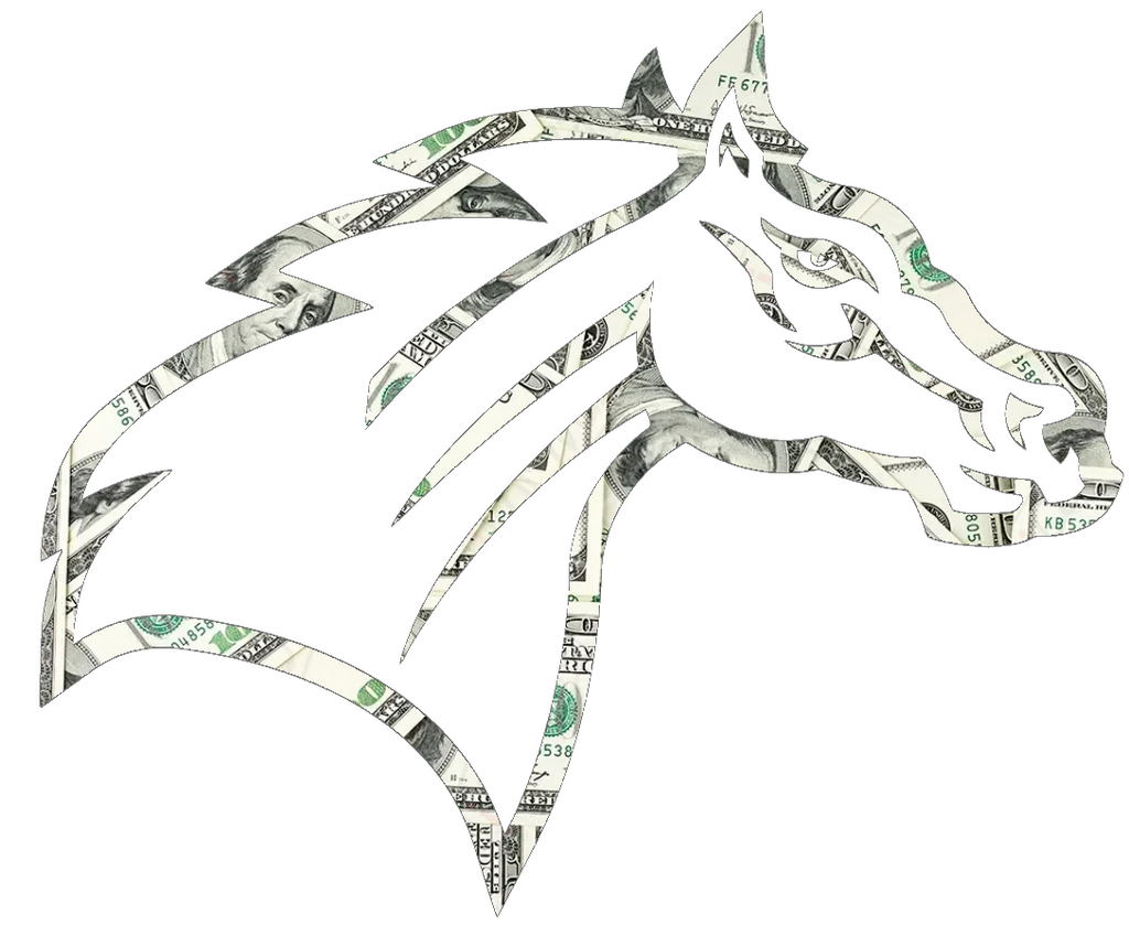 Rider Broncos Team Logo Money Print Premium DieCut Vinyl Decal PICK SIZE