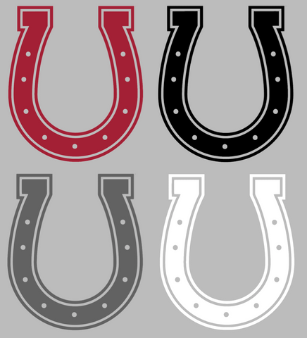 Rider Broncos Horseshoe Logo Premium DieCut Vinyl Decal PICK COLOR & SIZE