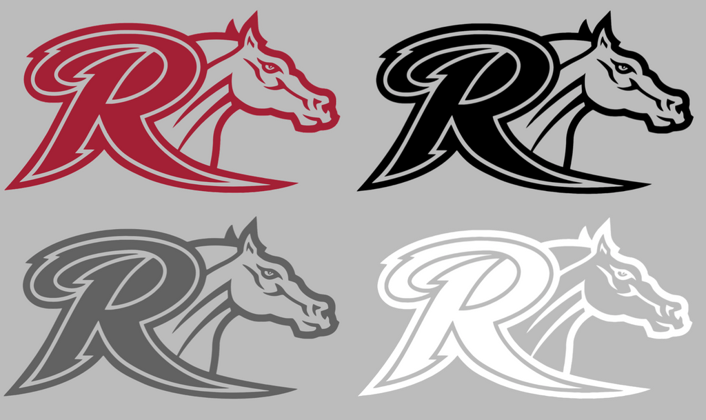 Rider Broncos R Logo Premium DieCut Vinyl Decal PICK COLOR & SIZE