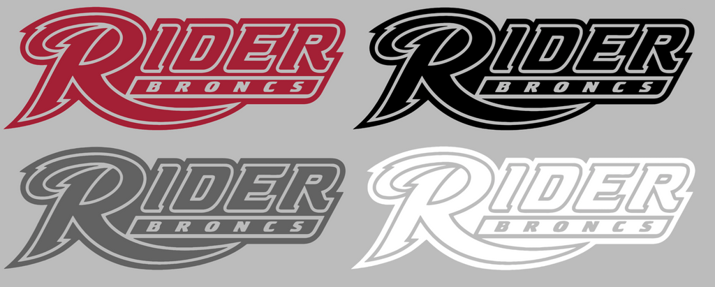 Rider Broncos Team Name Logo Premium DieCut Vinyl Decal PICK COLOR & SIZE