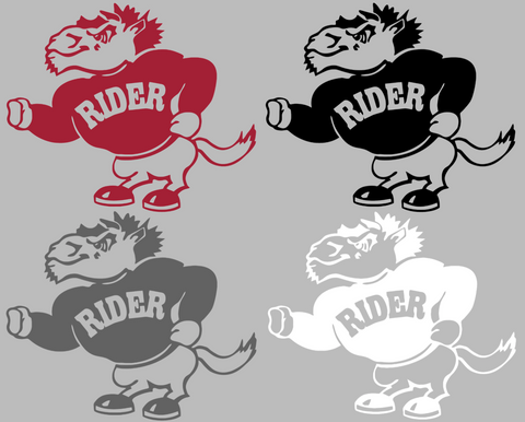 Rider Broncos Retro Throwback Logo Premium DieCut Vinyl Decal PICK COLOR & SIZE