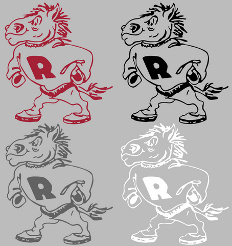 Rider Broncos Retro Throwback Logo Premium DieCut Vinyl Decal PICK COLOR & SIZE