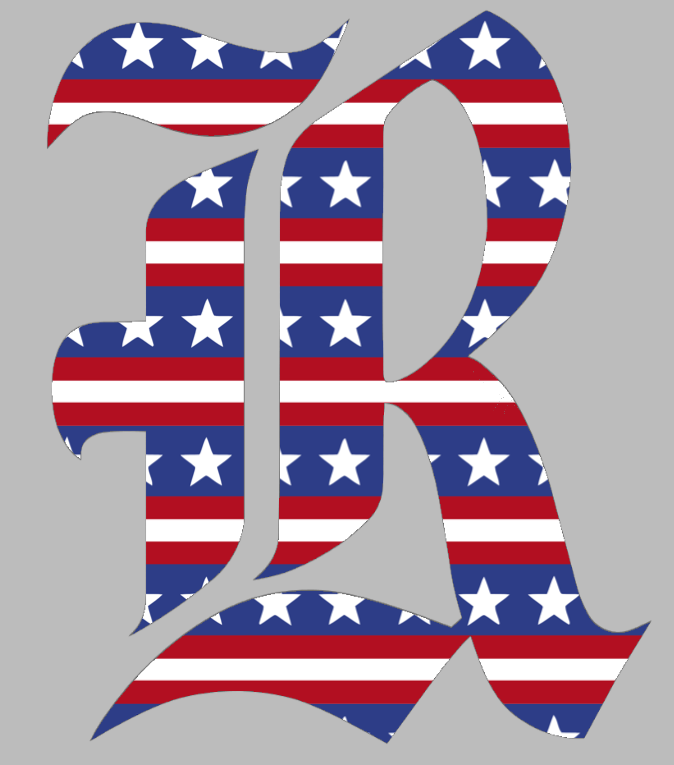 Rice Owls Team Logo Stars & Stripes USA American Flag Vinyl Decal PICK SIZE