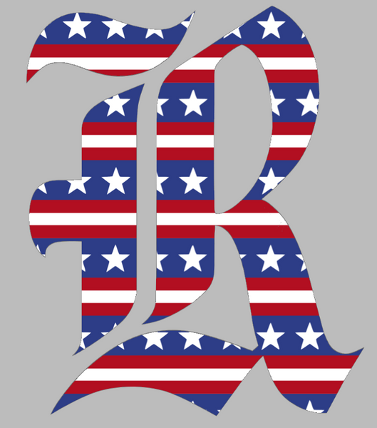 Rice Owls Team Logo Stars & Stripes USA American Flag Vinyl Decal PICK SIZE