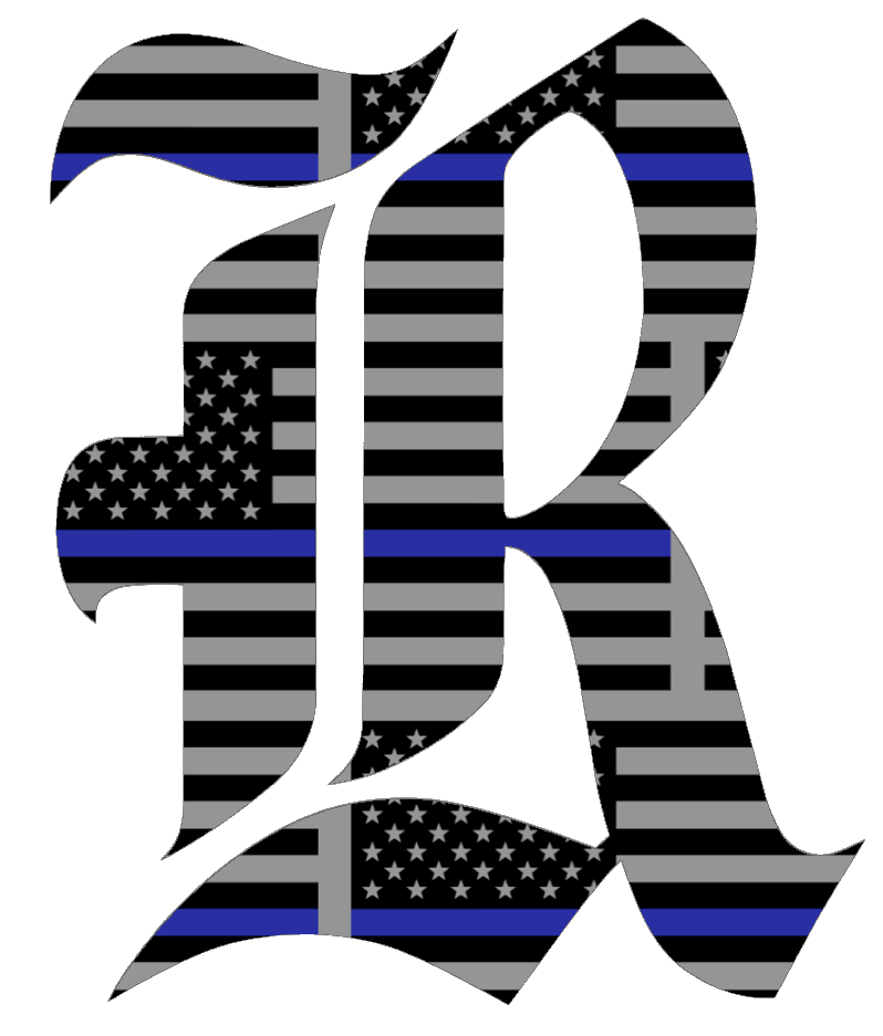 Rice Owls Team Logo Thin Blue Line American Flag Premium DieCut Vinyl Decal PICK SIZE