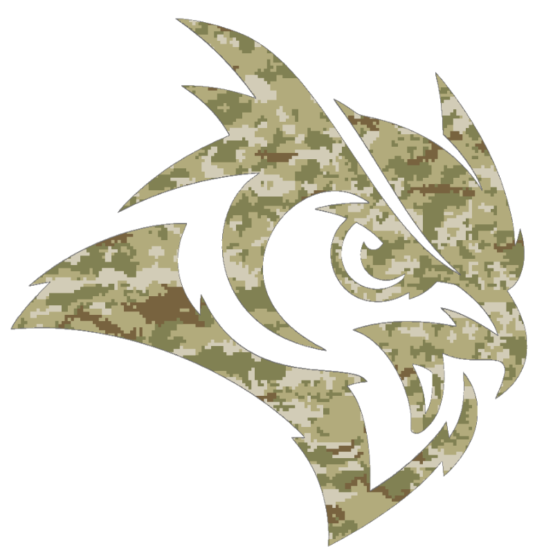 Rice Owls Mascot Logo Salute to Service Camouflage Camo Vinyl Decal PICK SIZE