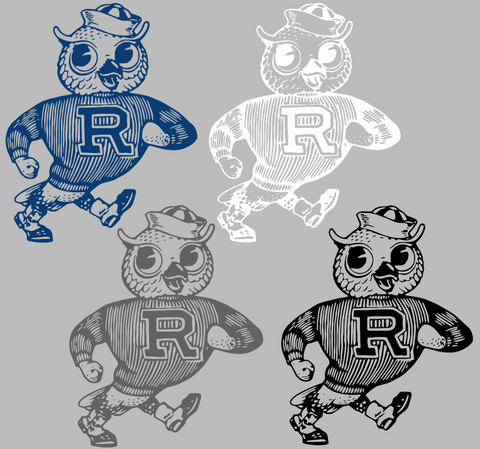 Rice Owls Retro Throwback Logo Premium DieCut Vinyl Decal PICK COLOR & SIZE