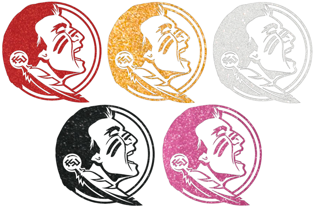 Florida State Seminoles Metallic Sparkle Team Logo Premium DieCut Vinyl Decal PICK COLOR & SIZE