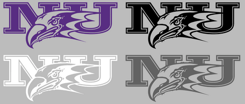 Niagra Purple Eagles Team Logo Premium DieCut Vinyl Decal PICK COLOR & SIZE