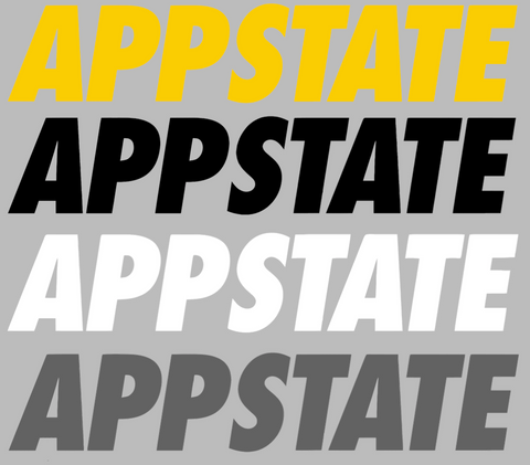 Appalachian State Mountaineers APPSTATE Logo Premium DieCut Vinyl Decal PICK COLOR & SIZE