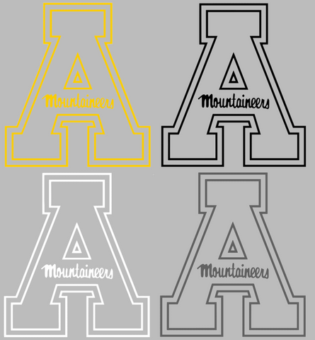 Appalachian State Mountaineers Alternate Logo Premium DieCut Vinyl Decal PICK COLOR & SIZE