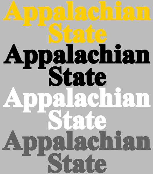 Appalachian State Mountaineers Team Name Logo Premium DieCut Vinyl Decal PICK COLOR & SIZE